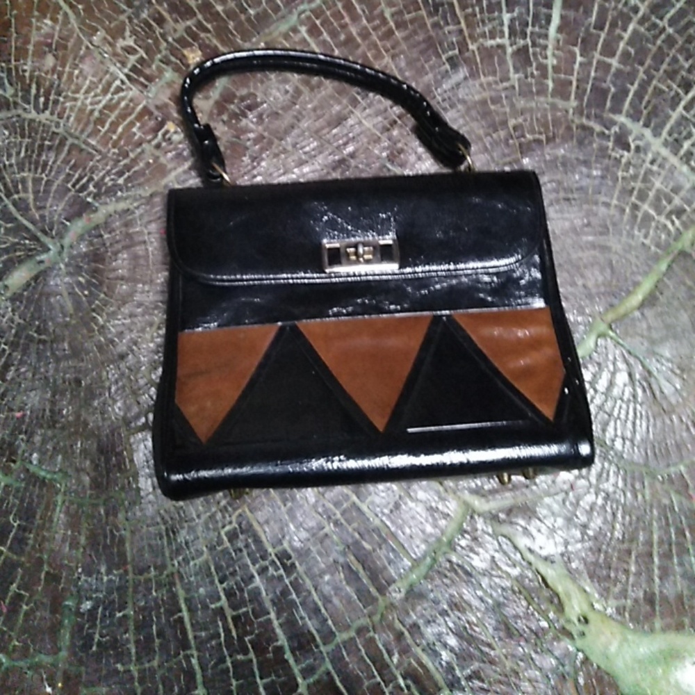 Vintage patent lesther hsndbag. #madmen, #retro.